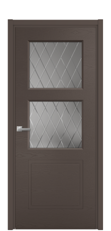 Дверь межкомнатная Plain 3 Цвет Коричневый Brash Покрытие Эмаль брашированная  Наличник L 50 Цена 48450