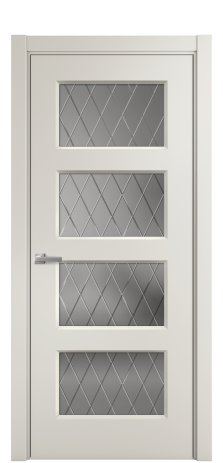 Дверь межкомнатная Plain 4 Цвет Дымчатый Покрытие Эмаль  Наличник L 75 Цена 37900