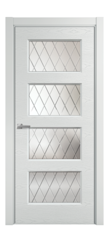 Дверь межкомнатная Plain 4 Цвет Облачный Brash Покрытие Эмаль брашированная  Наличник L 75 Цена 43250