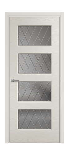 Дверь межкомнатная Plain 4 Цвет Дымчатый Brash Покрытие Эмаль брашированная  Наличник L 50 Цена 48450