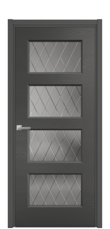 Дверь межкомнатная Plain 4 Цвет Антрацит Brash Покрытие Эмаль брашированная  Наличник L 50 Цена 48450