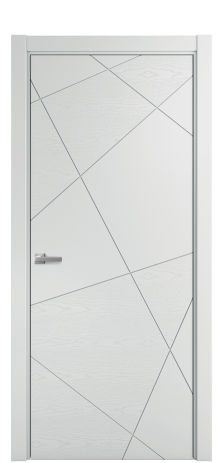 Дверь межкомнатная Twist 01 Цвет Облачный Brash Покрытие Эмаль брашированная  Наличник L 75 Цена 42075