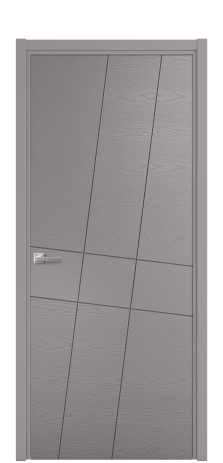 Дверь межкомнатная Twist 02 Цвет Ирис Brash Покрытие Эмаль брашированная  Наличник L 50 Цена 46325