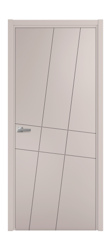 Дверь межкомнатная Твист 02 Цвет Пудра Покрытие Эмаль  Наличник L 50 Цена 39475