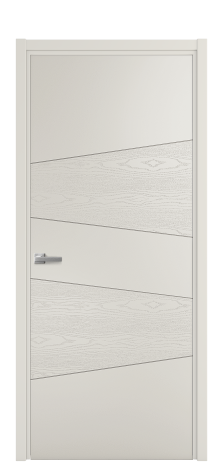 Дверь межкомнатная Твист 03 Цвет Дымчатый Brash Покрытие Эмаль брашированная  Наличник L 50 Цена 46325