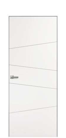 Дверь межкомнатная Twist 03 Цвет Вайт Покрытие ПВХ SOFT (ПЭТ) Наличник Скрытый короб хром Цена 47000