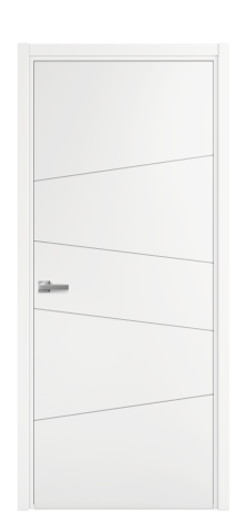 Дверь межкомнатная Twist 03 Цвет Белый Покрытие Эмаль  Наличник L 50 Цена 34865