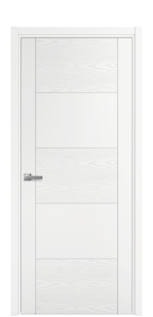 Дверь межкомнатная Линия 02 Цвет Белый Brash Покрытие Эмаль брашированная  Наличник L 50 Цена 46325