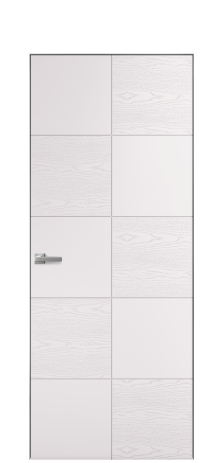 Дверь межкомнатная Linea 03 Цвет Крем Brash Покрытие Эмаль брашированная  Наличник Скрытый короб хром Цена 63460