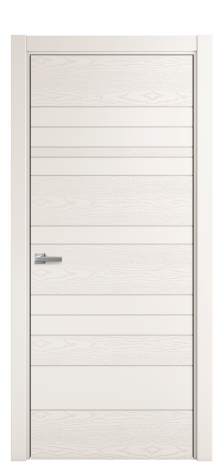 Дверь межкомнатная Lingo 01 Цвет Молочный Brash Покрытие Эмаль брашированная  Наличник L 75 Цена 42075