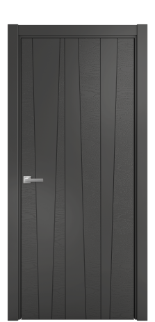 Дверь межкомнатная Lingo 03 Цвет Антрацит Brash Покрытие Эмаль брашированная  Наличник L 75 Цена 42075