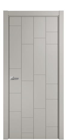 Дверь межкомнатная Lingo 04 Цвет Серый Шелк Покрытие Эмаль  Наличник L 75 Цена 35975