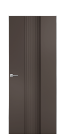 Дверь межкомнатная Mezzo 11 Цвет Коричневый Покрытие Эмаль  Наличник Скрытый короб хром Цена 60953