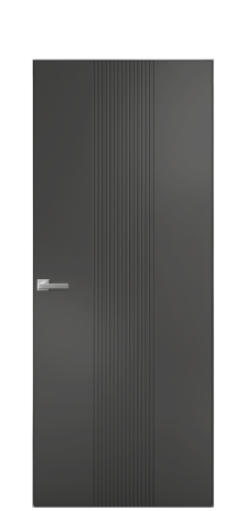 Дверь межкомнатная Mezzo 11 Цвет Антрацит Покрытие Эмаль  Наличник Скрытый короб хром Цена 60953