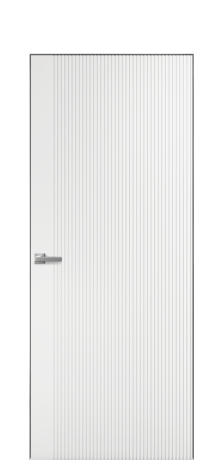 Дверь межкомнатная Mezzo 12 Цвет Белый Покрытие Эмаль  Наличник Скрытый короб хром Цена 59610