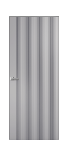 Дверь межкомнатная Mezzo 12 Цвет Облачный Покрытие Эмаль  Наличник Скрытый короб хром Цена 59610