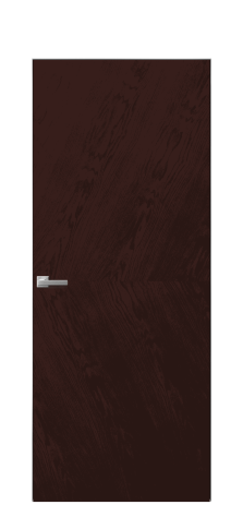 Дверь межкомнатная Unit 03 Цвет Дуб Темный Покрытие Шпон натуральный  Наличник Скрытый короб хром Цена 69010