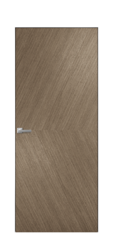 Дверь межкомнатная Unit 03 Цвет Дуб Кофе Покрытие Шпон масло  Наличник Скрытый короб хром Цена 70860