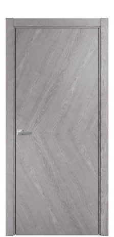 Дверь межкомнатная Unit 03 Цвет Дуб Кварц Покрытие Шпон натуральный  Наличник L 75 Цена 54600