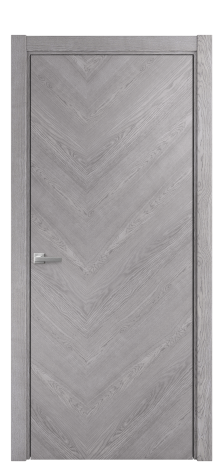 Дверь межкомнатная Unit 05 Цвет Дуб Кварц Покрытие Шпон натуральный  Наличник L 75 Цена 49500