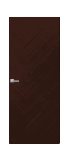 Дверь межкомнатная Unit 05 Цвет Каштановый Орех Покрытие Шпон натуральный  Наличник Скрытый короб хром Цена 66400