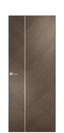 Дверь межкомнатная Unit Slot 10-111 Цвет Дуб Марракеш Покрытие Шпон натуральный  Наличник Скрытый короб хром Цена 74010