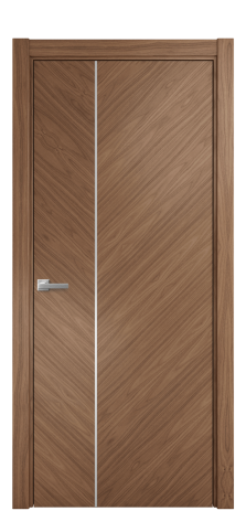 Дверь межкомнатная Юнит Слот 10-111 Цвет Американский Орех Покрытие Шпон натуральный  Наличник L 75 Цена 63600