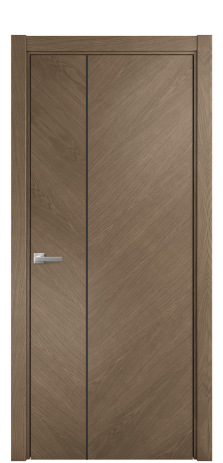 Дверь межкомнатная Unit Slot 10-111 Цвет Дуб Мускат Покрытие Шпон натуральный  Наличник L 75 Цена 53800
