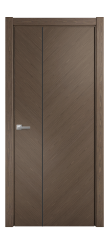 Дверь межкомнатная Unit Slot 10-111 Цвет ESPRESSO 1604C Покрытие Шпон Fine Line  Наличник L 75 Цена 42391