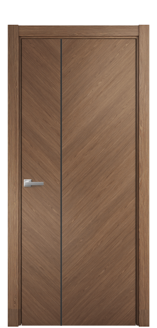 Дверь межкомнатная Unit Slot 10-111 Цвет ESPRESSO 1017M Покрытие Шпон Fine Line  Наличник L 75 Цена 42391