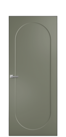 Дверь межкомнатная Anse 1 Цвет Зеленый Покрытие Эмаль  Наличник Скрытый короб хром Цена 63053