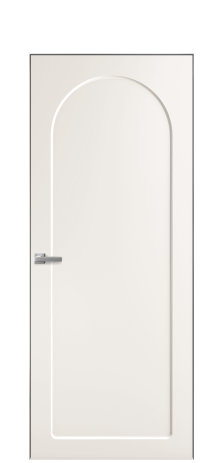 Дверь межкомнатная Anse 3 Цвет Молочный Покрытие Эмаль  Наличник Скрытый короб хром Цена 69310