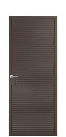 Дверь межкомнатная Space 01 Цвет Коричневый Покрытие Эмаль  Наличник Скрытый короб хром Цена 63200
