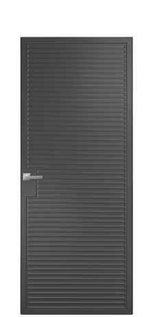 Дверь межкомнатная Space 01 Цвет Антрацит Покрытие Эмаль  Наличник Скрытый короб хром Цена 63200