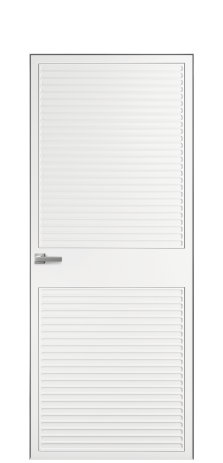 Дверь межкомнатная Space 02 Цвет Белый Покрытие Эмаль  Наличник Скрытый короб хром Цена 49450