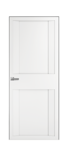 Дверь межкомнатная Podio 01 Цвет Белый Покрытие Эмаль  Наличник Скрытый короб хром Цена 49450