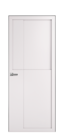 Дверь межкомнатная Podio 02 Цвет Крем Покрытие Эмаль  Наличник Скрытый короб хром Цена 66610