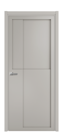 Дверь межкомнатная Podio 02 Цвет Серый Шелк Покрытие Эмаль  Наличник L 50 Цена 76875
