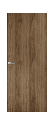 Дверь межкомнатная Porte 39-00 Цвет Орех NY классический Покрытие ПВХ WOOD NATURAL Наличник Скрытый короб хром Цена 33900