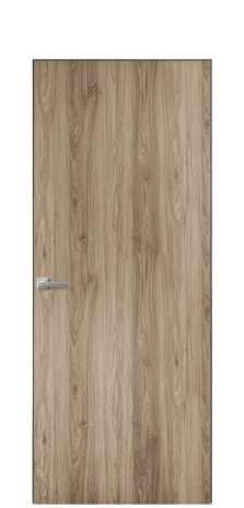 Дверь межкомнатная Porte 39-00 Цвет Орех NY смоук Покрытие ПВХ WOOD NATURAL Наличник Скрытый короб хром Цена 35460