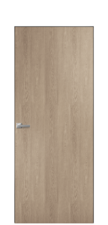 Дверь межкомнатная Porte 39-00 Цвет Дуб Песочный Покрытие Шпон натуральный вертикаль Наличник Скрытый короб хром Цена 50900