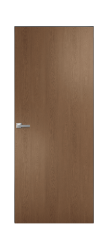 Дверь межкомнатная Porte 39-00 Цвет Дуб Темный Покрытие Шпон натуральный вертикаль Наличник Скрытый короб хром Цена 50900