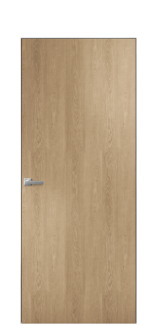 Дверь межкомнатная Porte 39-00 Цвет Дуб Светлый Покрытие Шпон натуральный вертикаль Наличник Скрытый короб хром Цена 50900