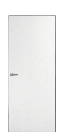 Дверь межкомнатная Porte 39-00 Цвет Ясень Белый Покрытие Шпон крашеный вертикаль Наличник Скрытый короб хром Цена 38000