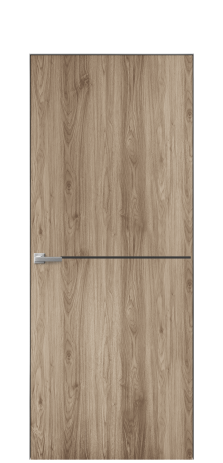 Дверь межкомнатная Slot 10-001 Цвет Орех NY смоук Покрытие ПВХ WOOD NATURAL Наличник Скрытый короб хром Цена 39660