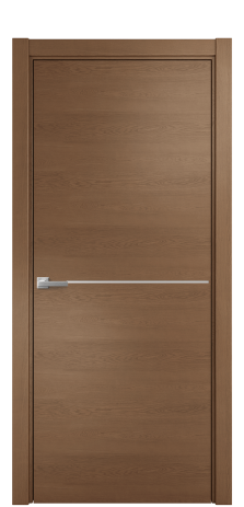 Дверь межкомнатная Slot 10-001 Цвет Дуб Темный Покрытие Шпон натуральный  Наличник L 75 Цена 41750