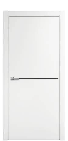 Дверь межкомнатная Slot 10-001 Цвет Белый Покрытие Эмаль  Наличник L 75 Цена 31465