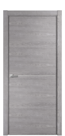 Дверь межкомнатная Slot 10-001 Цвет Дуб Кварц Покрытие Шпон натуральный  Наличник L 75 Цена 46050