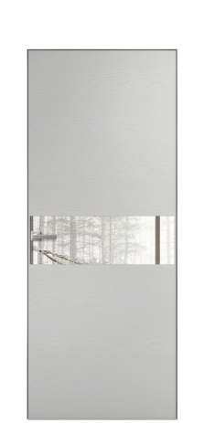 Дверь межкомнатная Ветро 11 Цвет Ясень Телегрей Покрытие Шпон крашеный  Наличник Скрытый короб хром Цена 47850