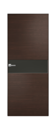 Дверь межкомнатная Ветро 11 Цвет Каштановый Орех Покрытие Шпон натуральный  Наличник Скрытый короб хром Цена 52450